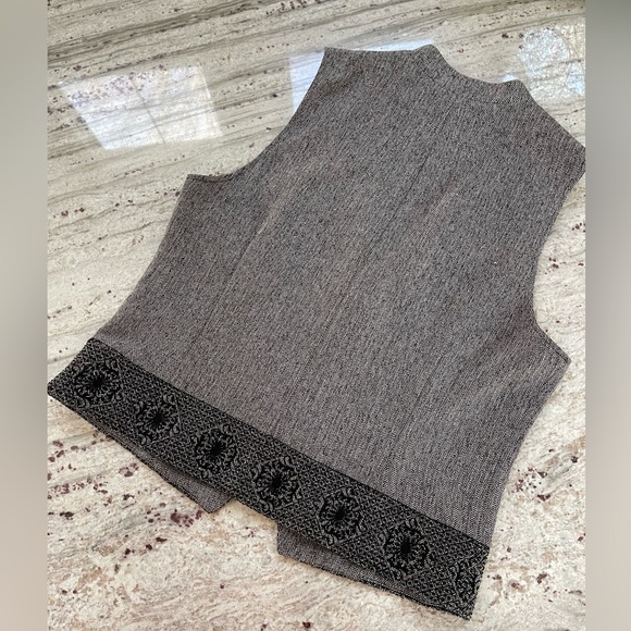 Coldwater Creek Gray Black Vest size M - Picture 2 of 8